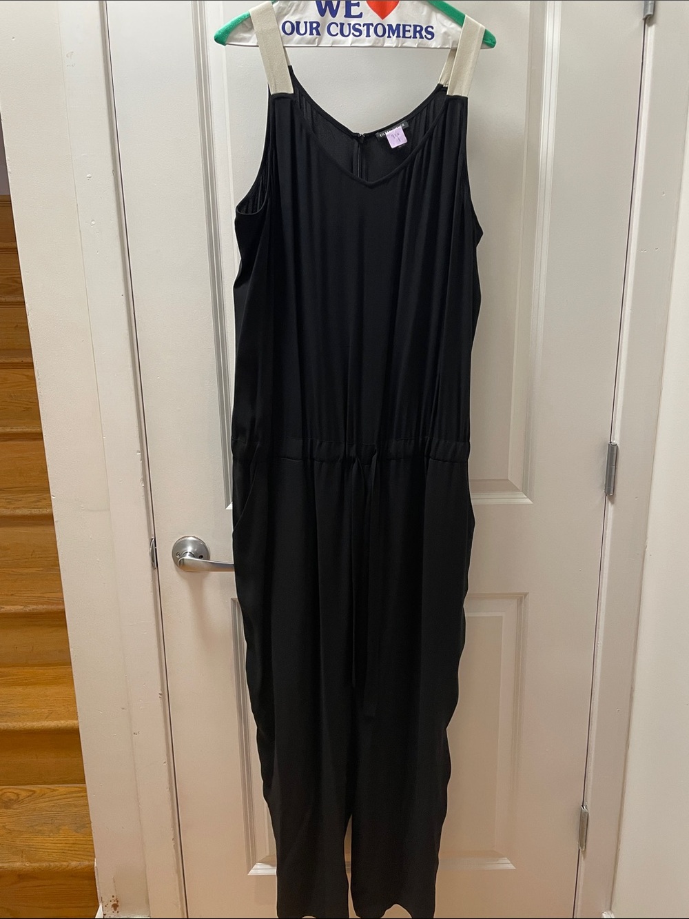 Eileen Fisher Black Sleeveless Wide-Leg Jumpsuit
